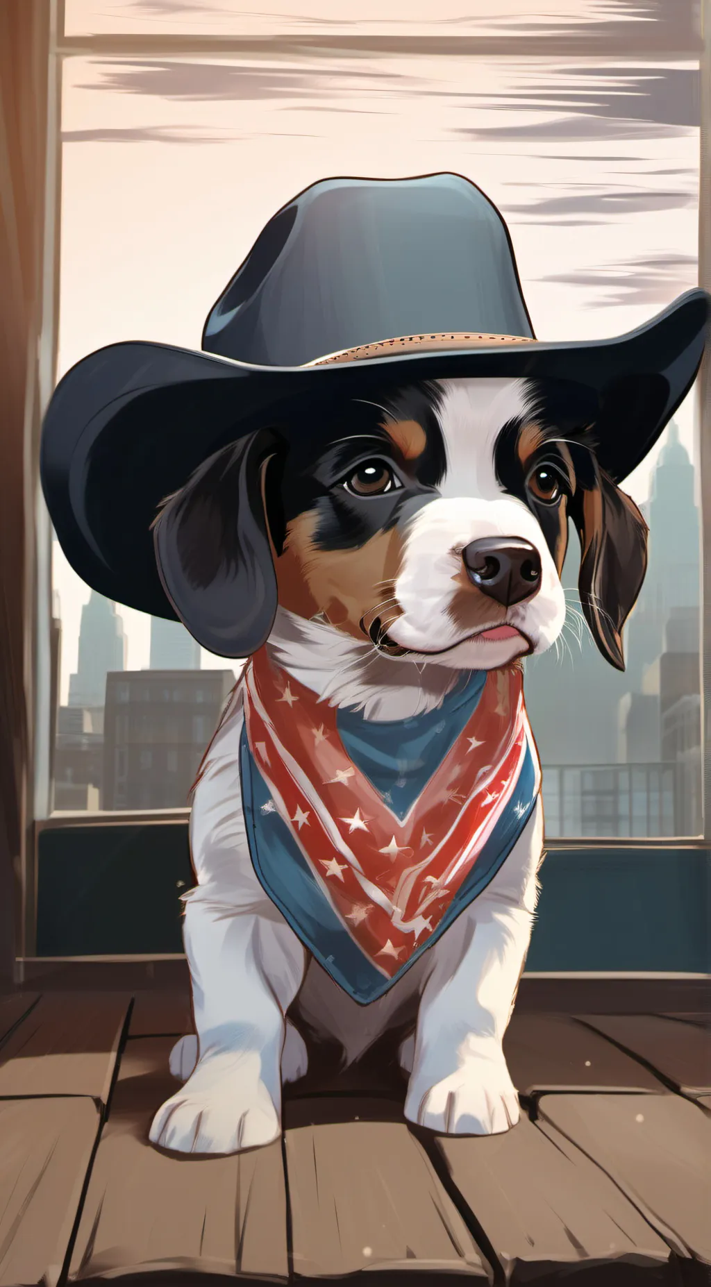 ai character: cowboy background