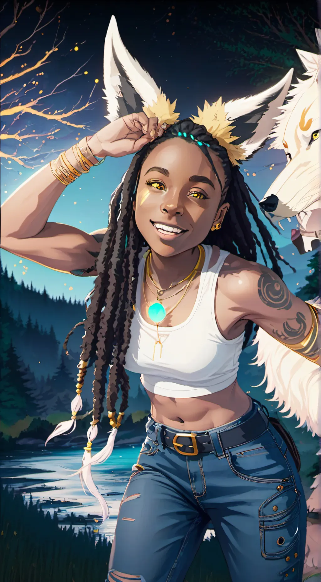 ai character: Sunny background