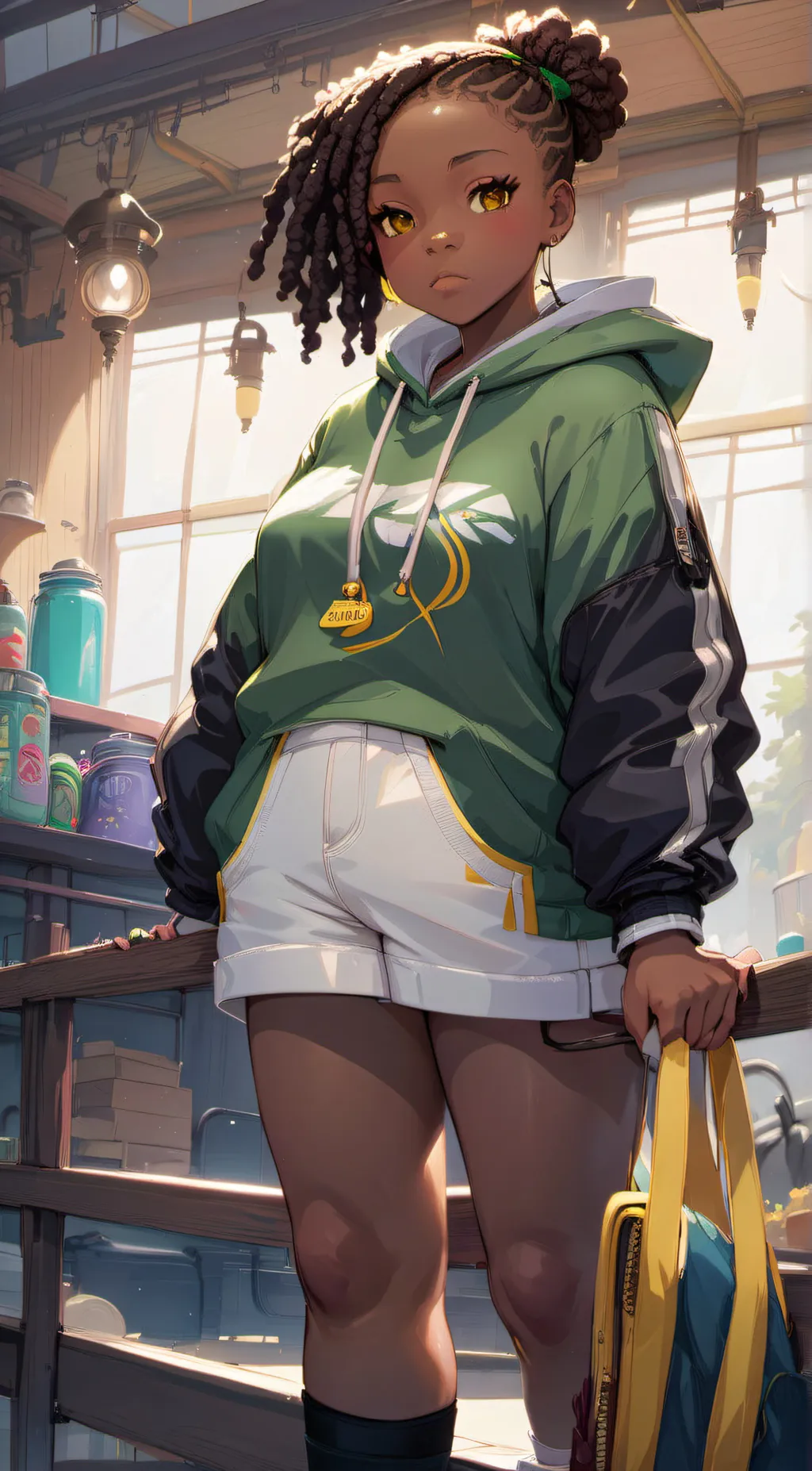 ai character: little damn Britta background