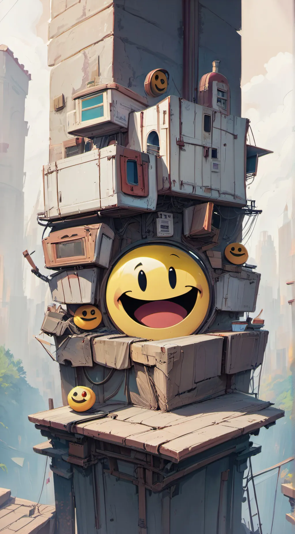 ai character: Smile. background