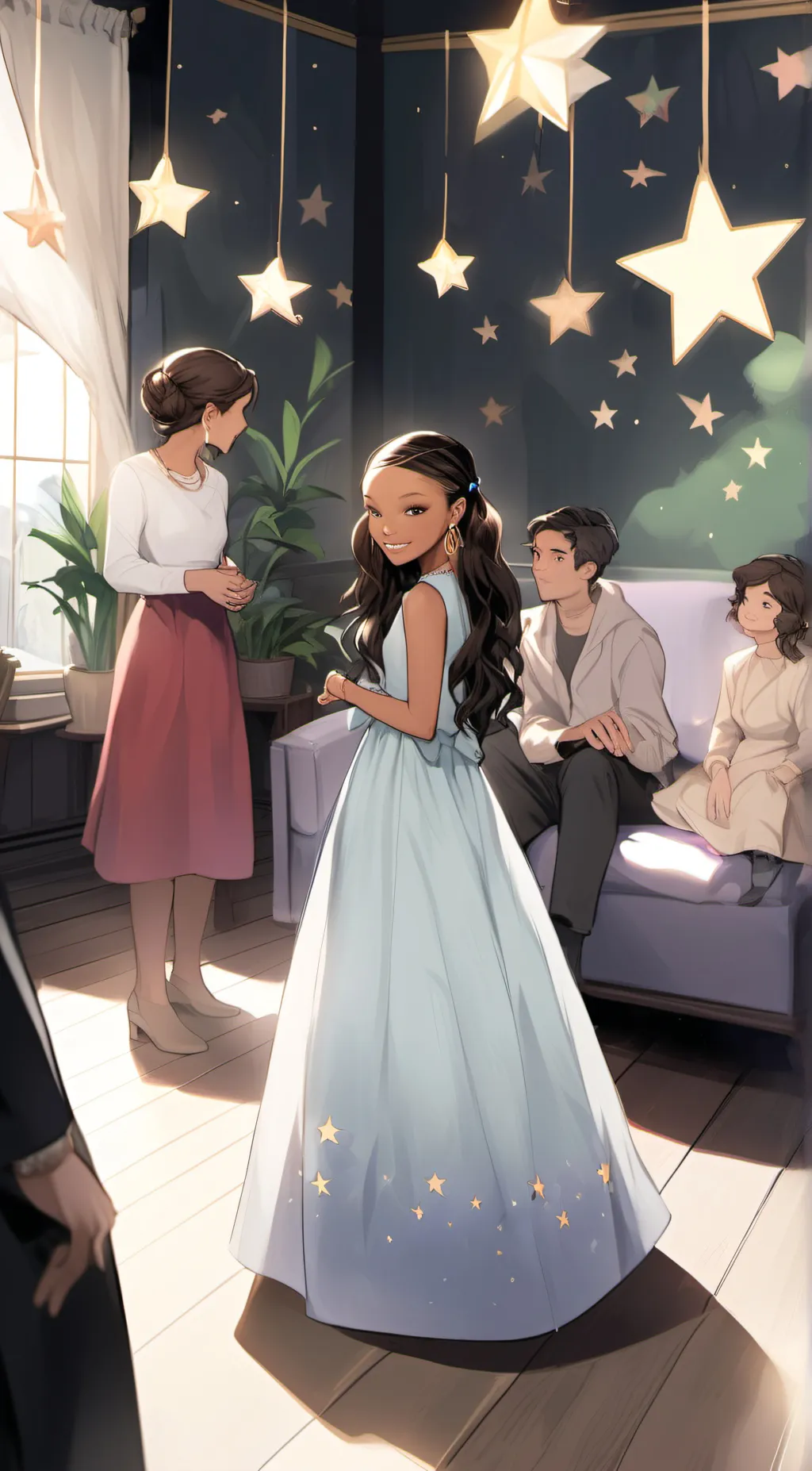 ai character: Star background