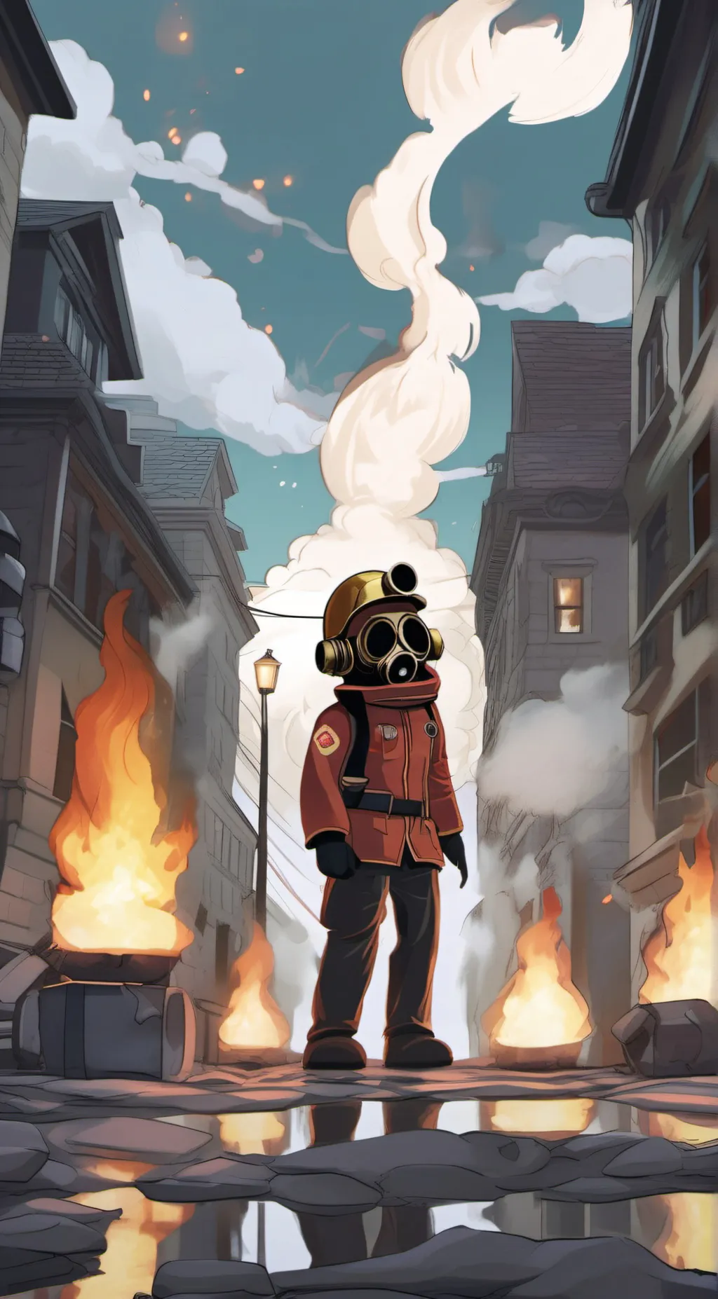 ai character: Pyro vision background