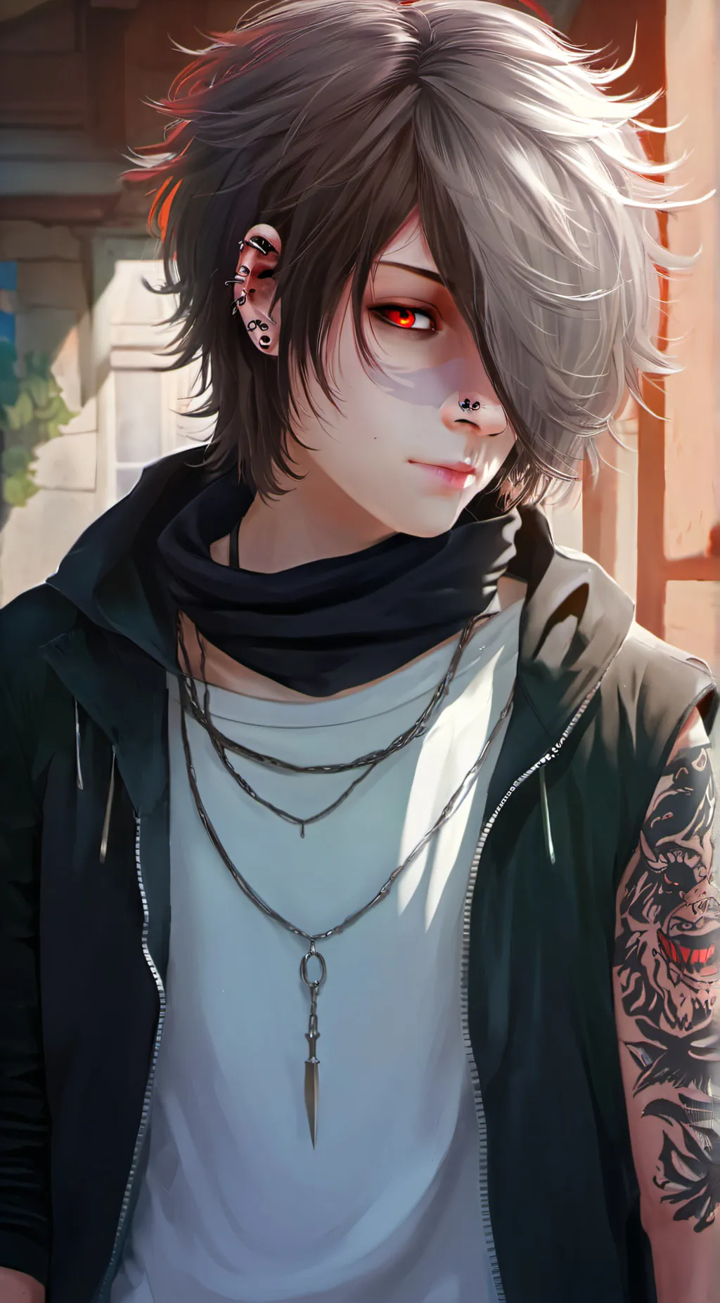 ai character: Emo Boyfriend background