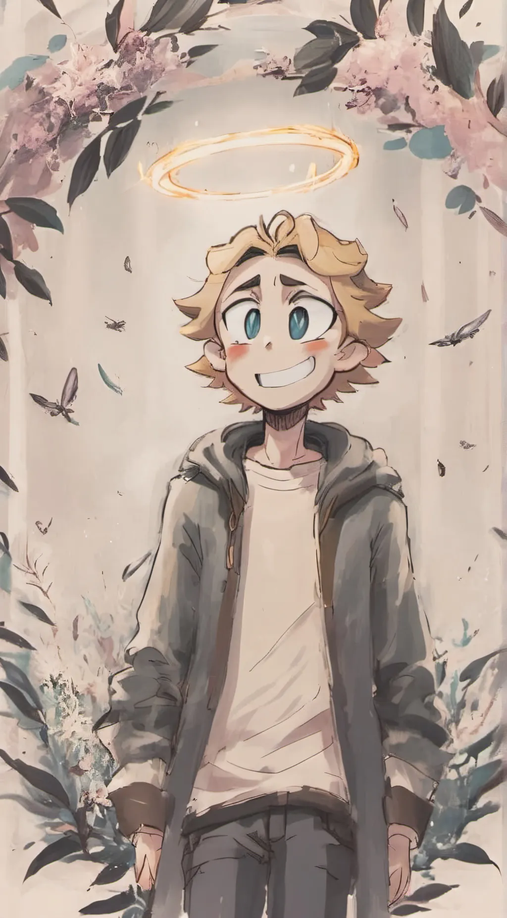 ai character: sun background