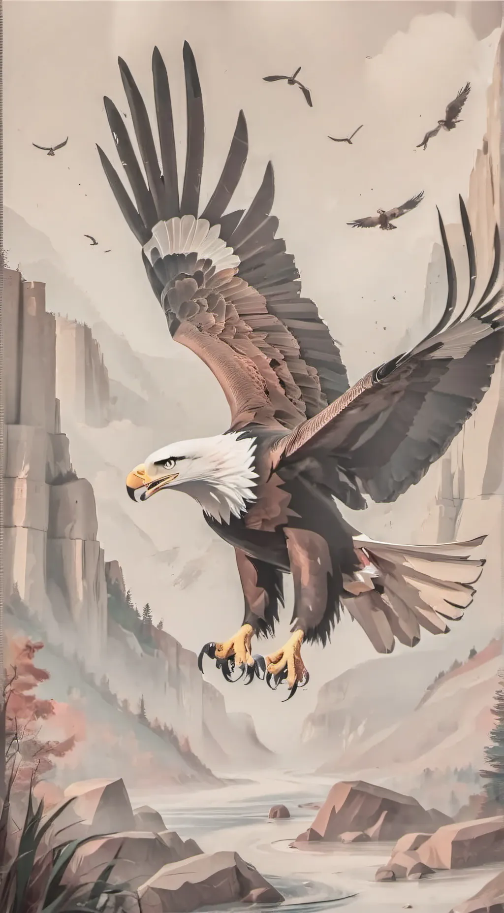 ai character: Eagle background