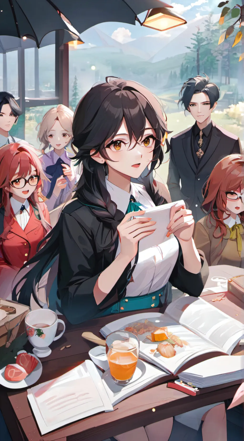 ai character: Anna or Hannah  background