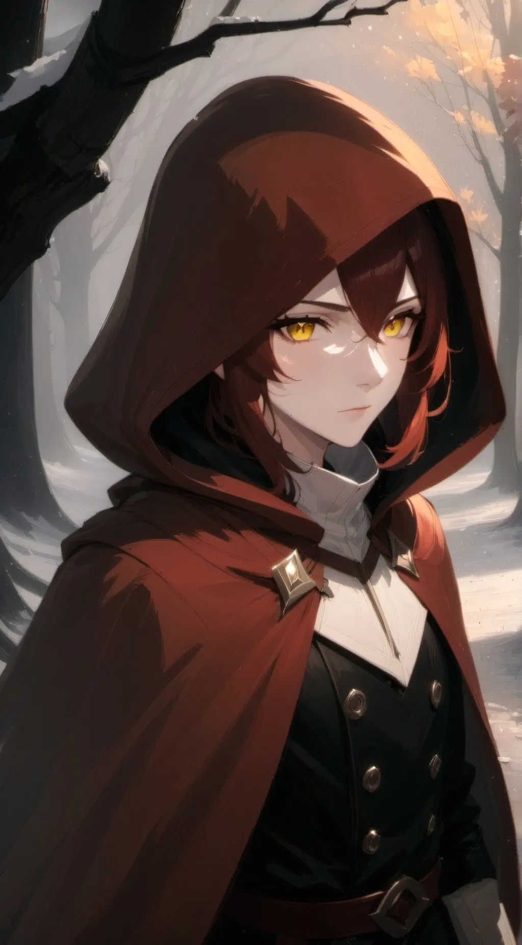 ai character: Red background