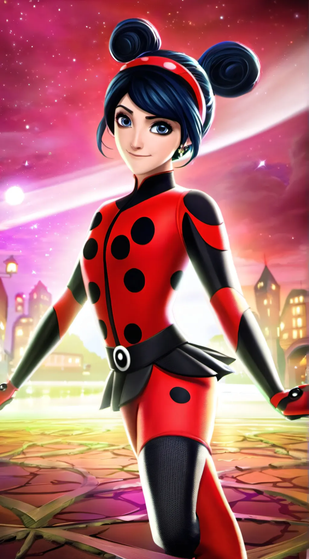 ai character: ladybug  background