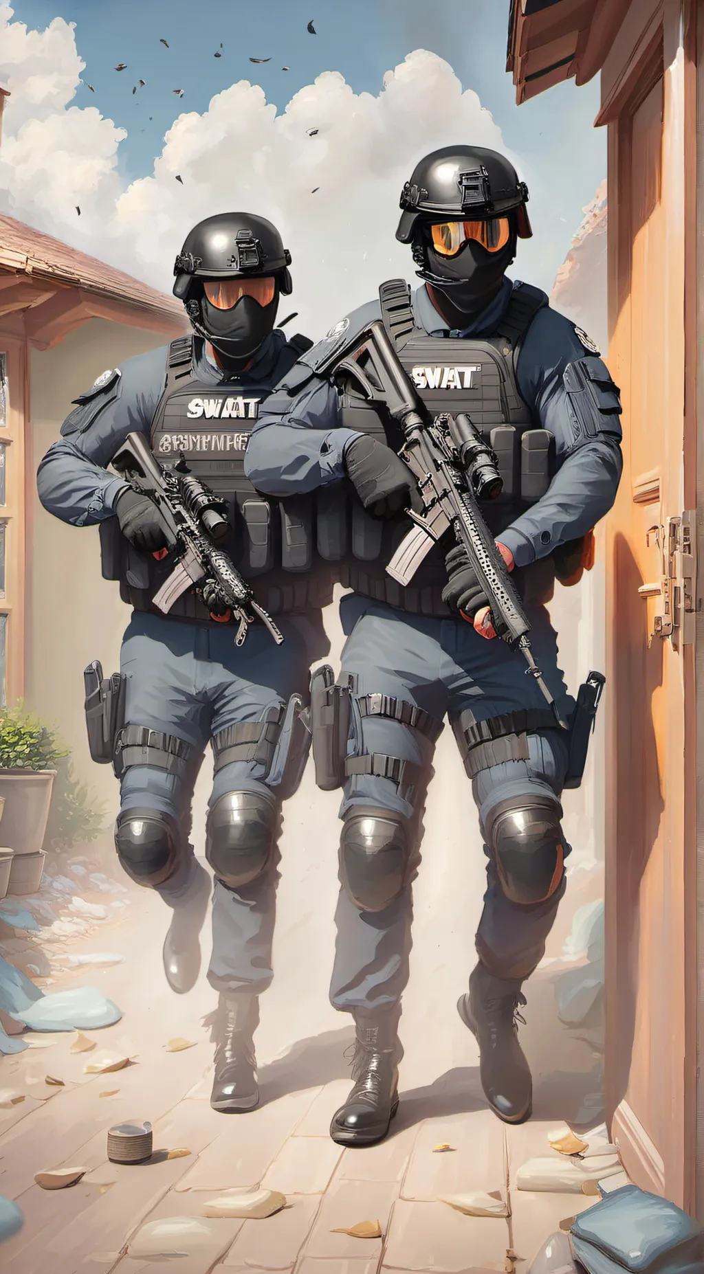 ai character: swat raid  background