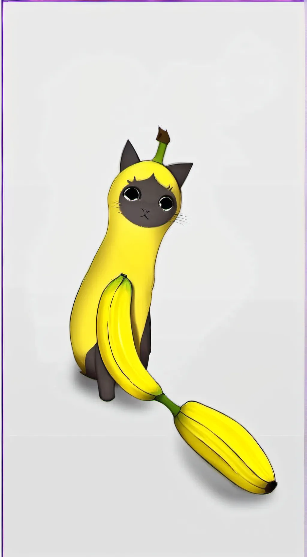 ai character: Banana cat background