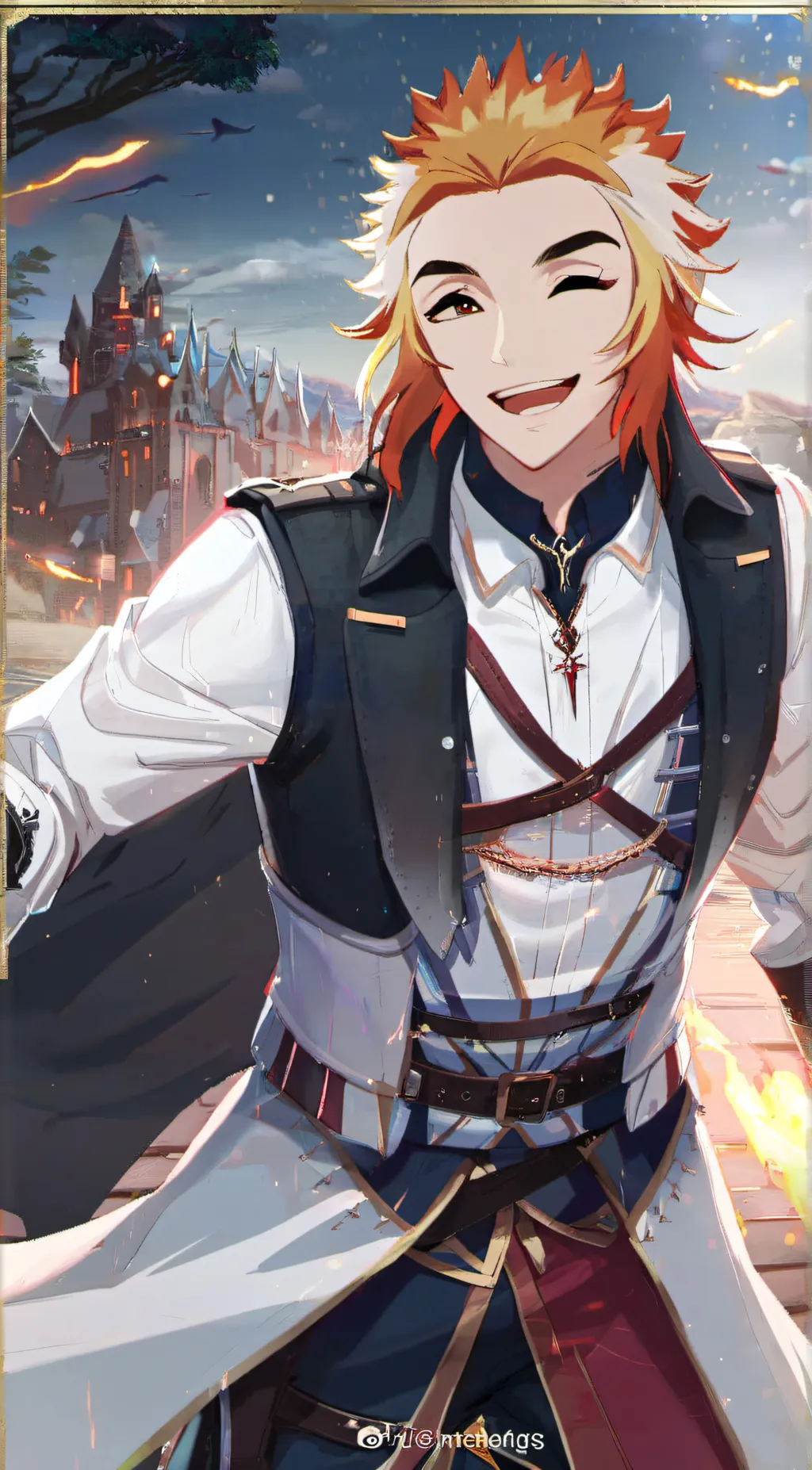 ai character: Rengoku  background