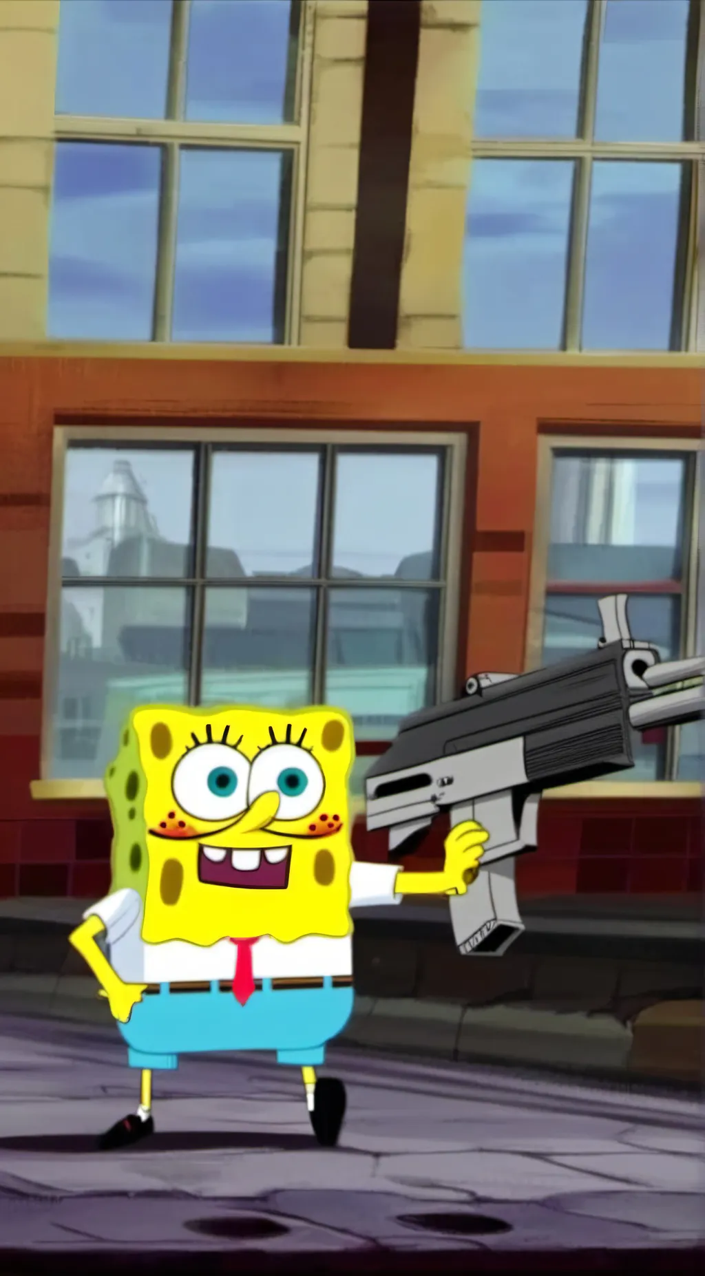 ai character: Spongeopp  background