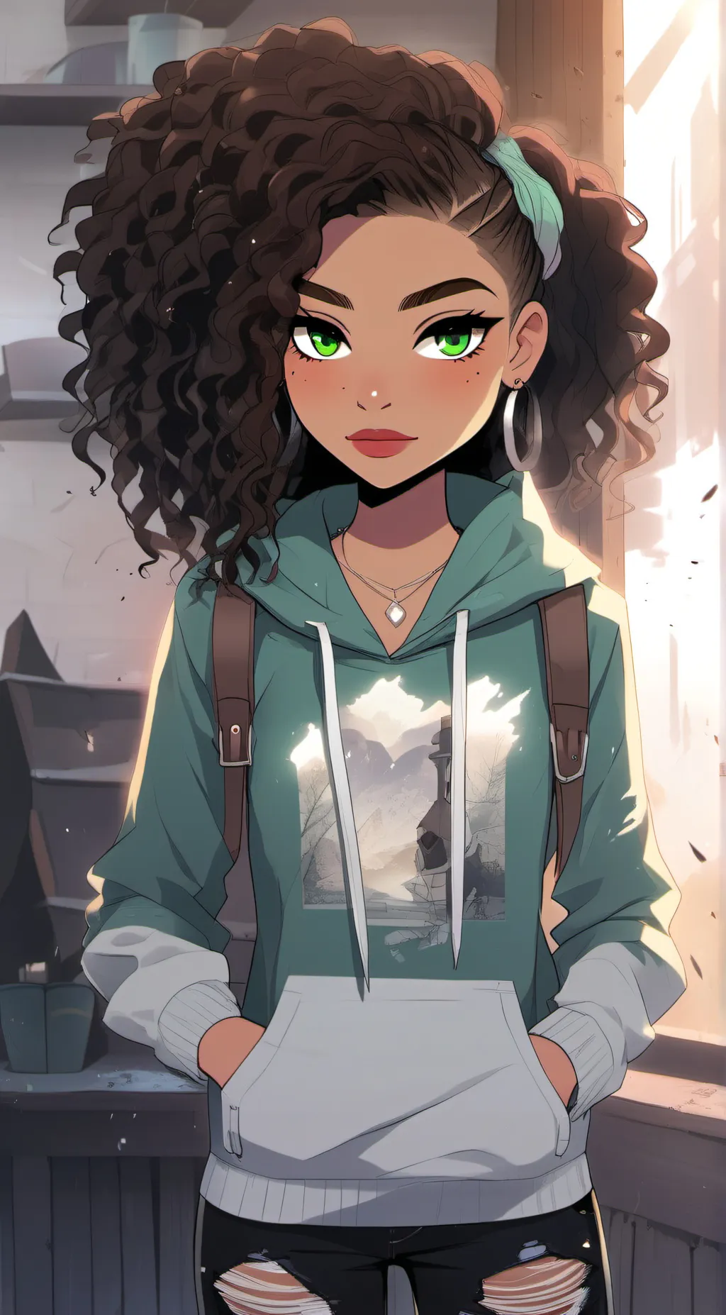 ai character: Aaliyah the tomboy background