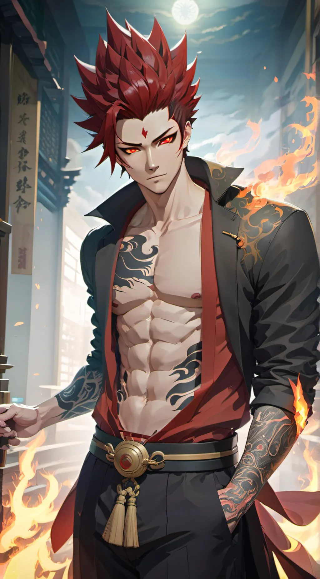ai character: 🔥 Shinzo 🔥 background