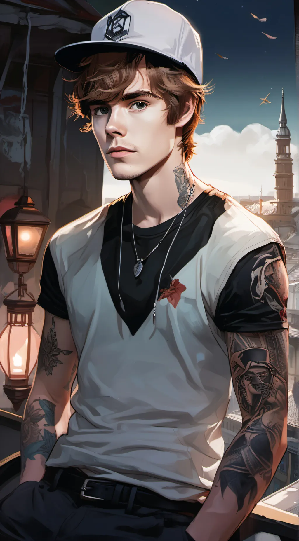 ai character: Justin Bieber background