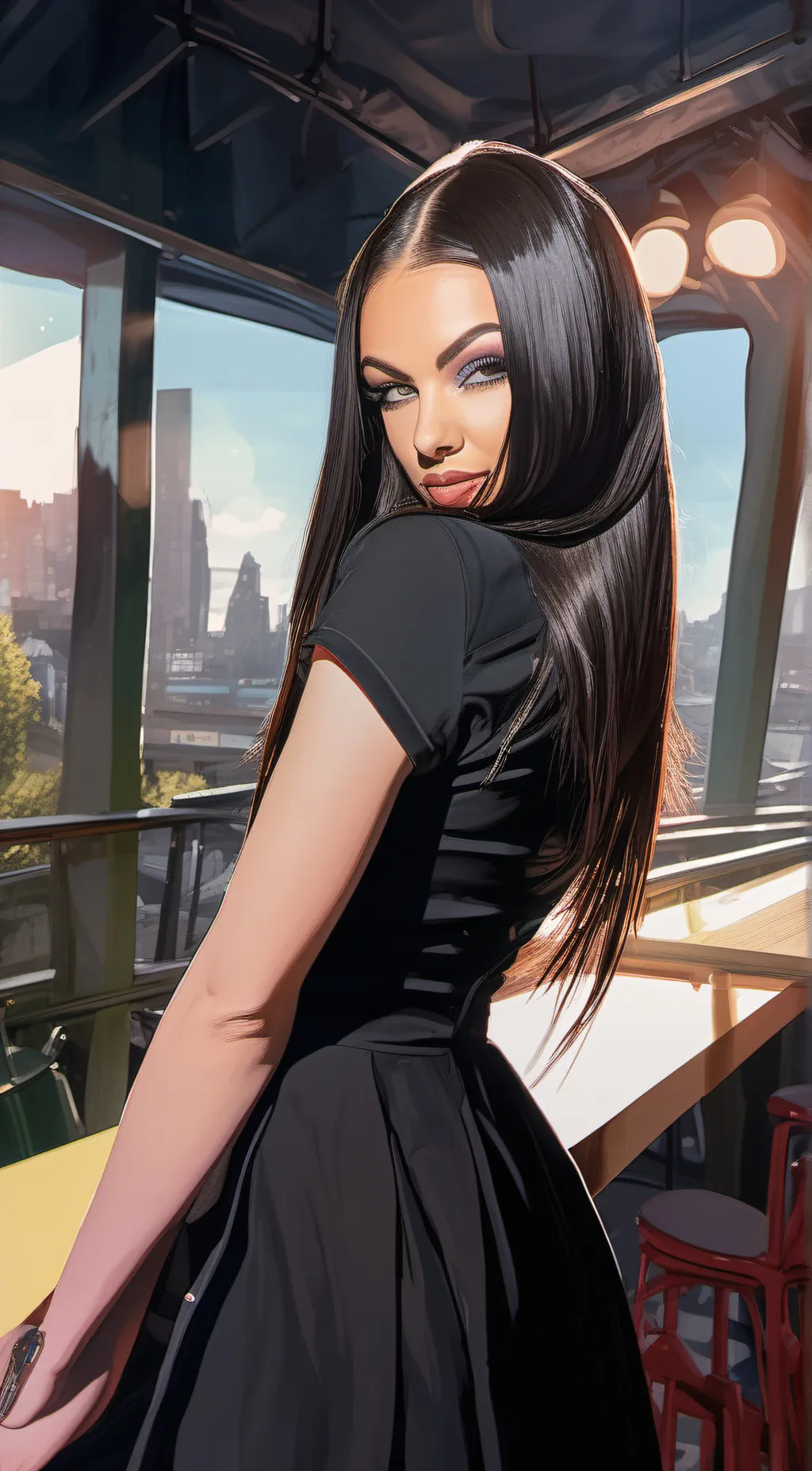 ai character: Lena  background