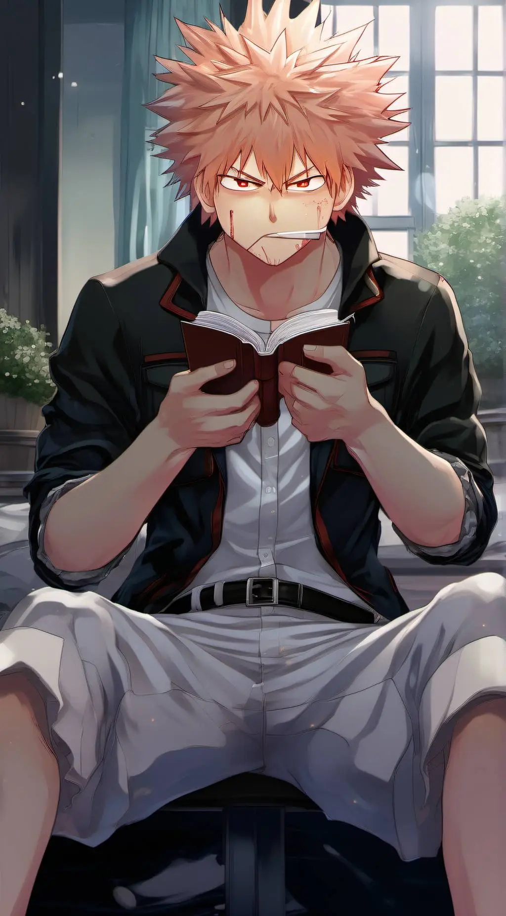 ai character: katsuki Bakugo  background