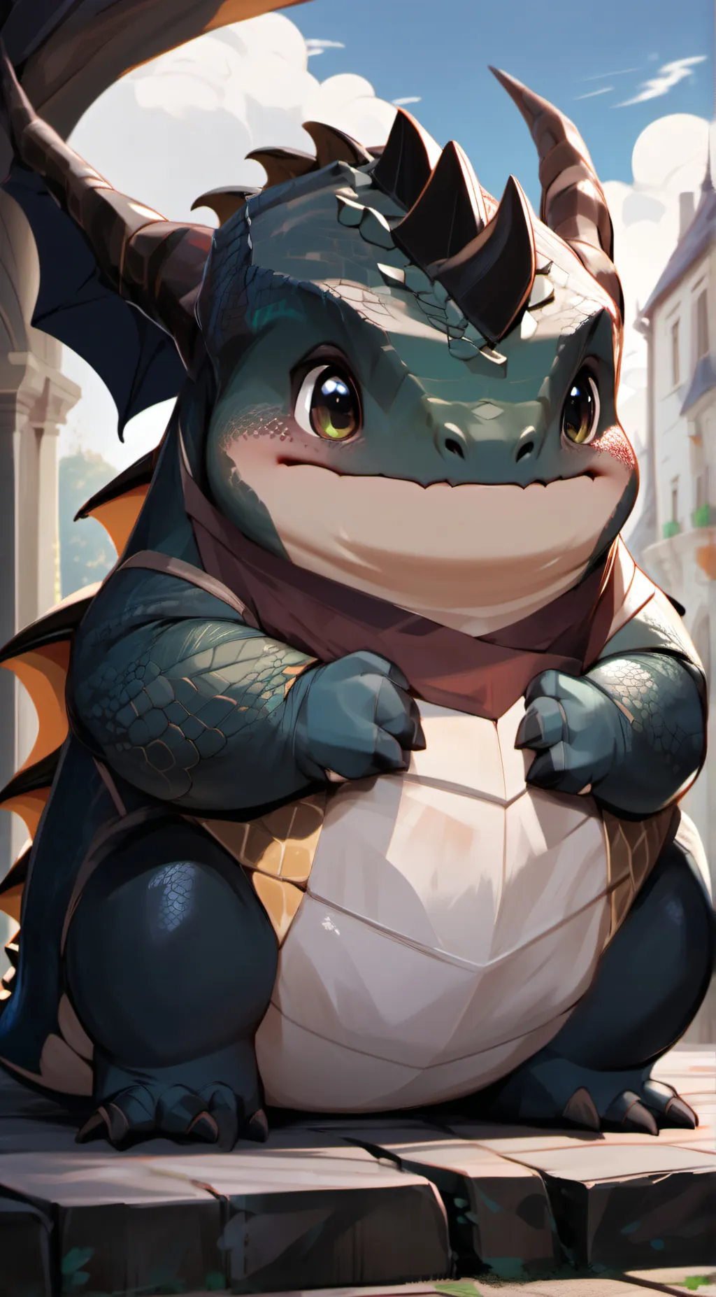 ai character: bob the fat dragon background