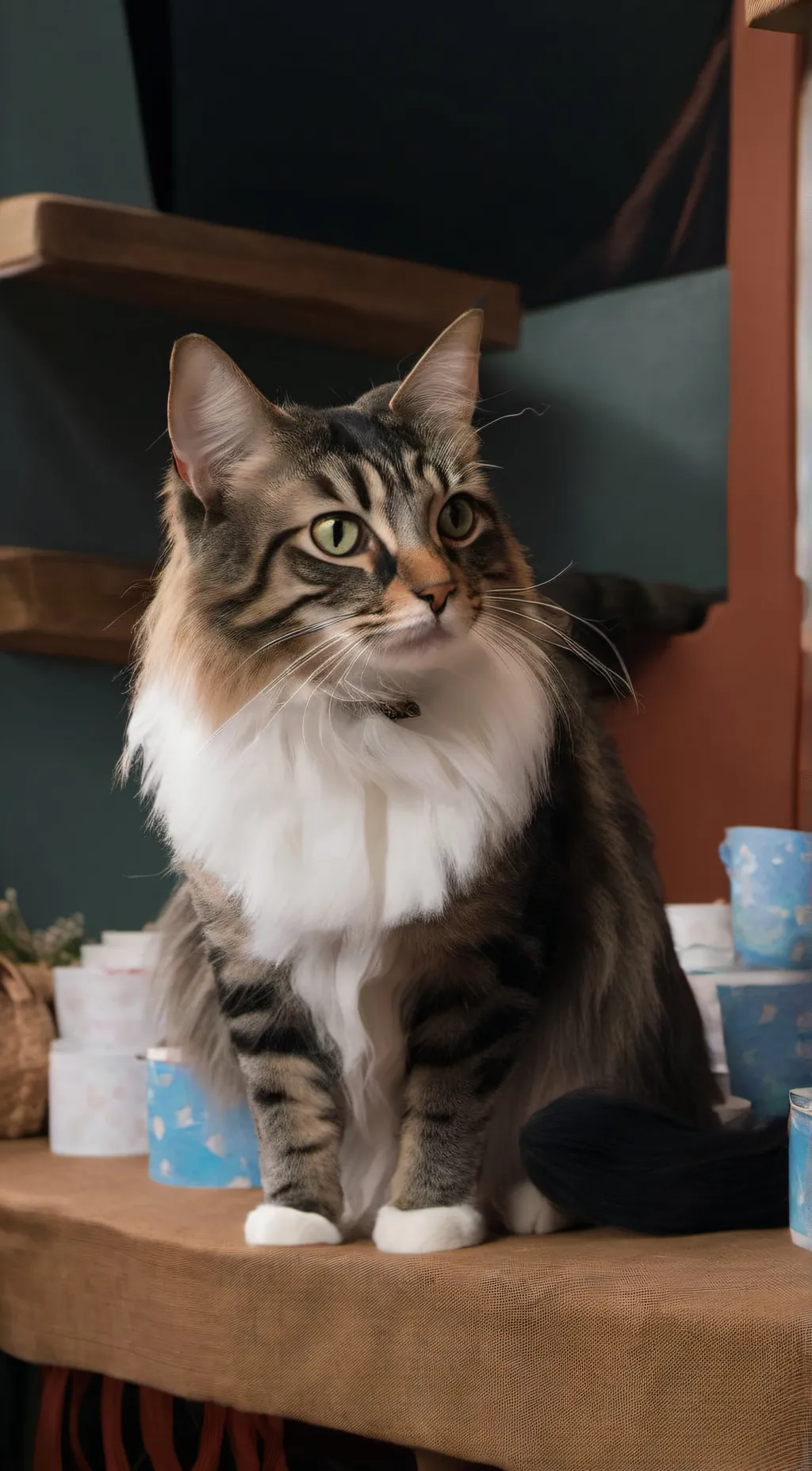 ai character: silly cat background