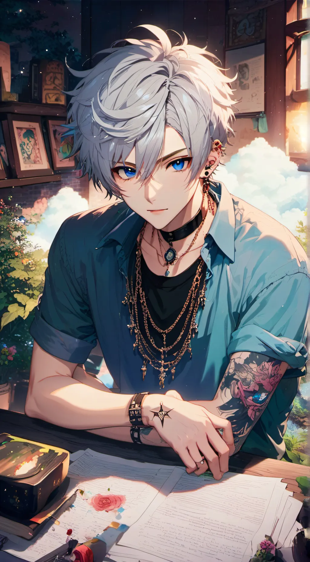 ai character: 艾斯 background