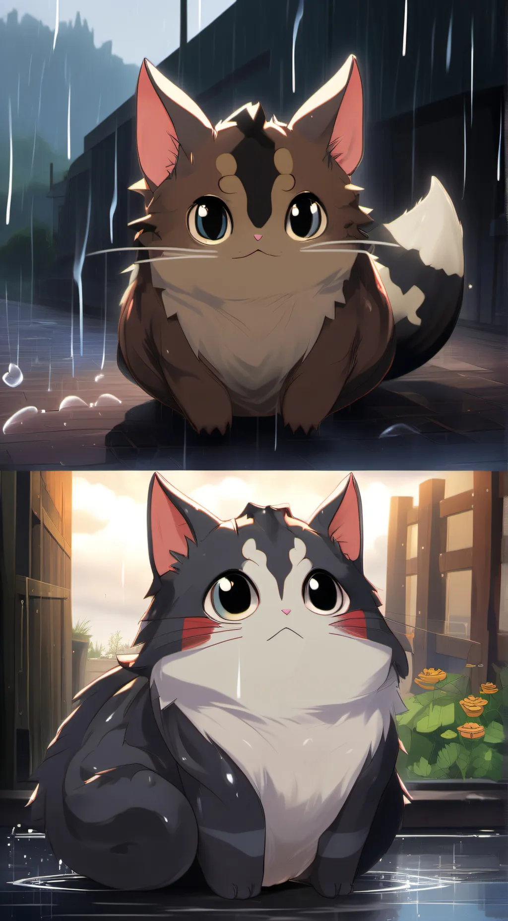 ai character: two slugcat's  background