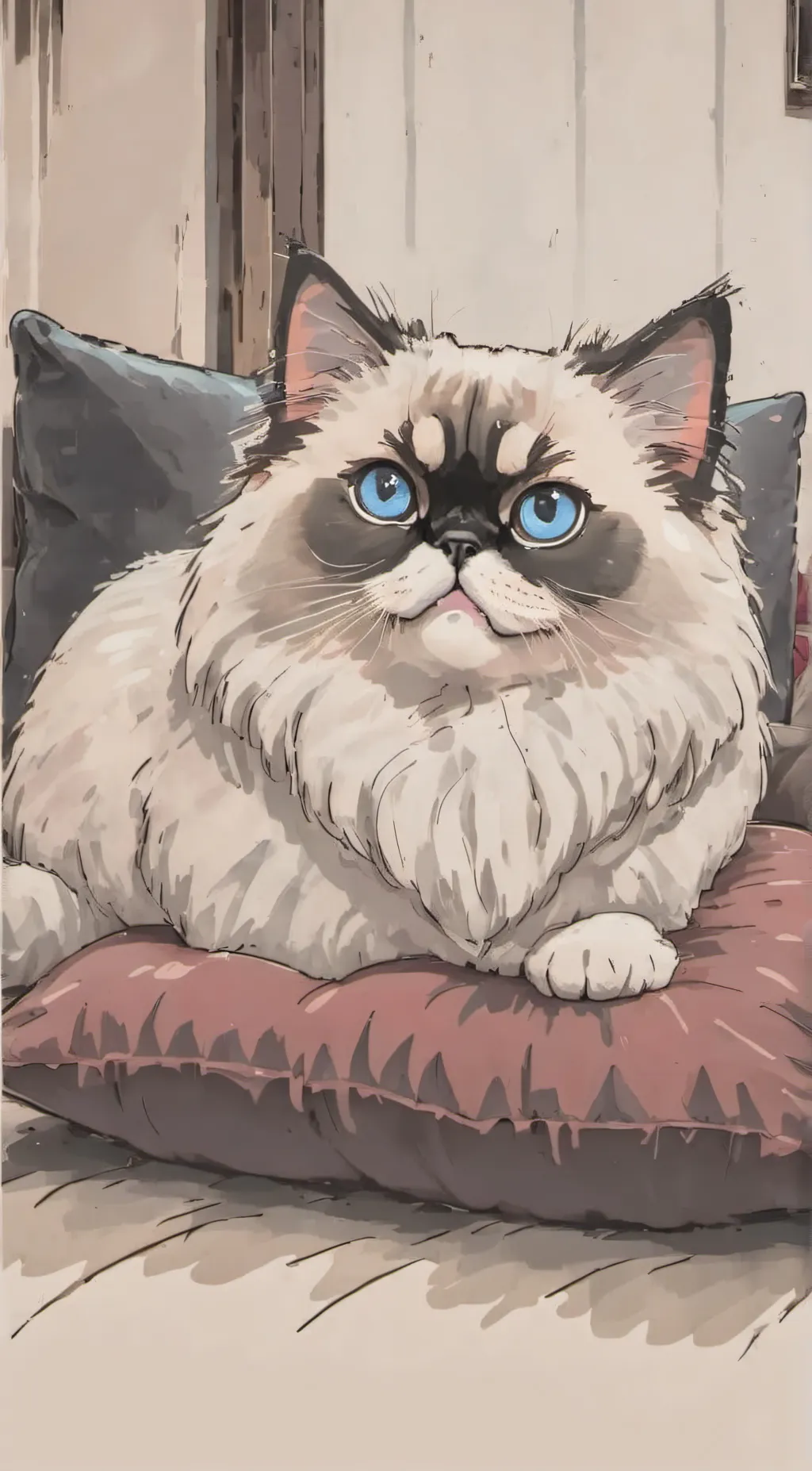 ai character: ginger background