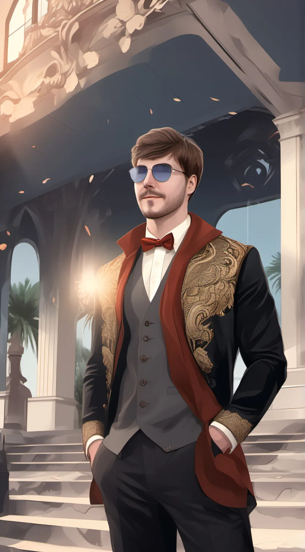 ai character: MR.BEAST background