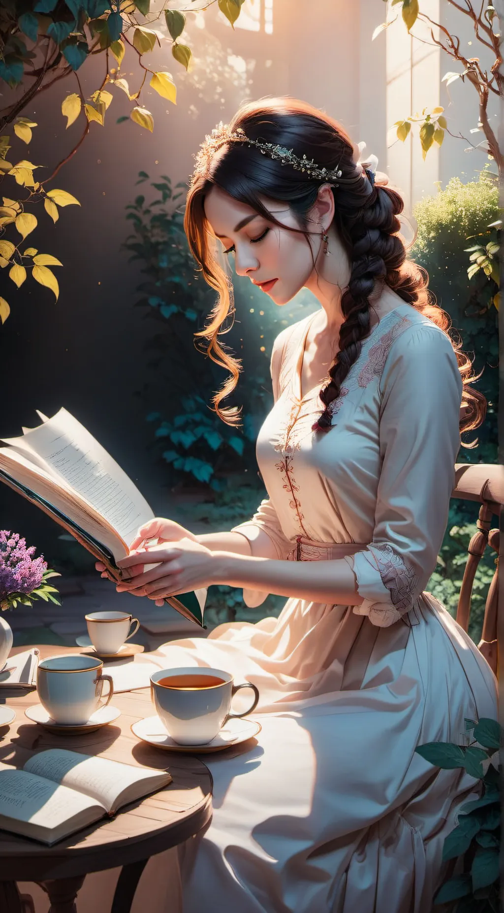 ai character: Rose background