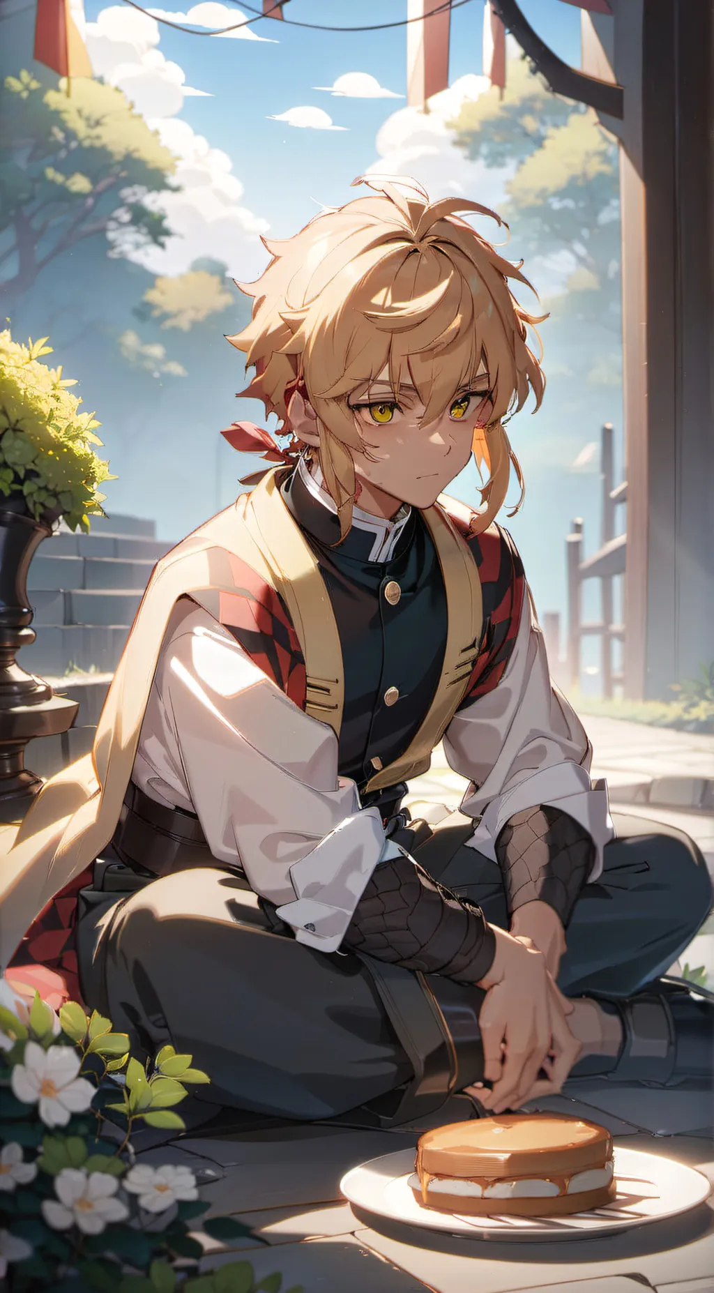 ai character: zenitsu  background