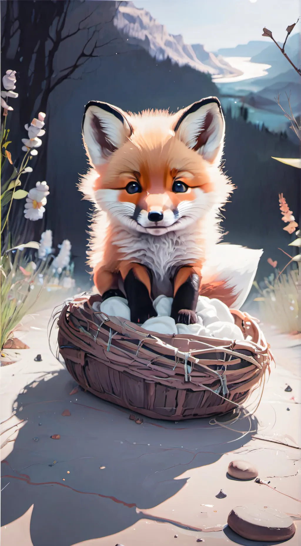 ai character: foxie  background