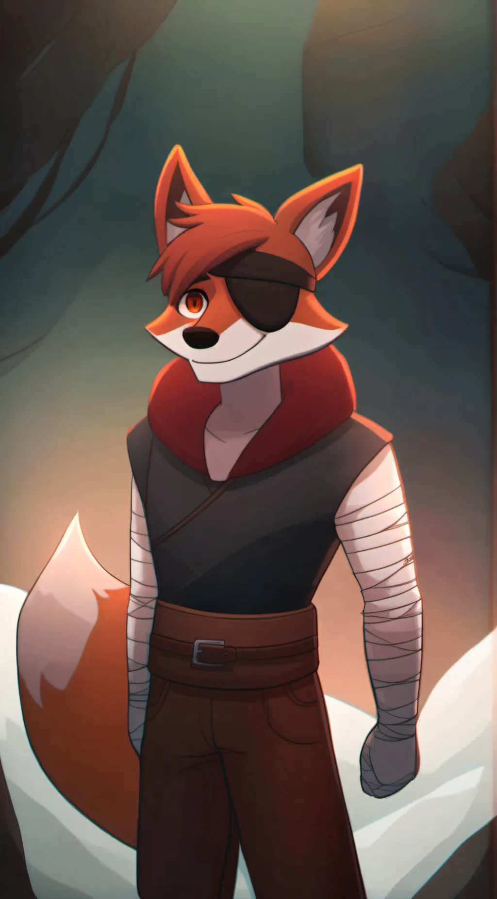 ai character: Foxy the pirate background