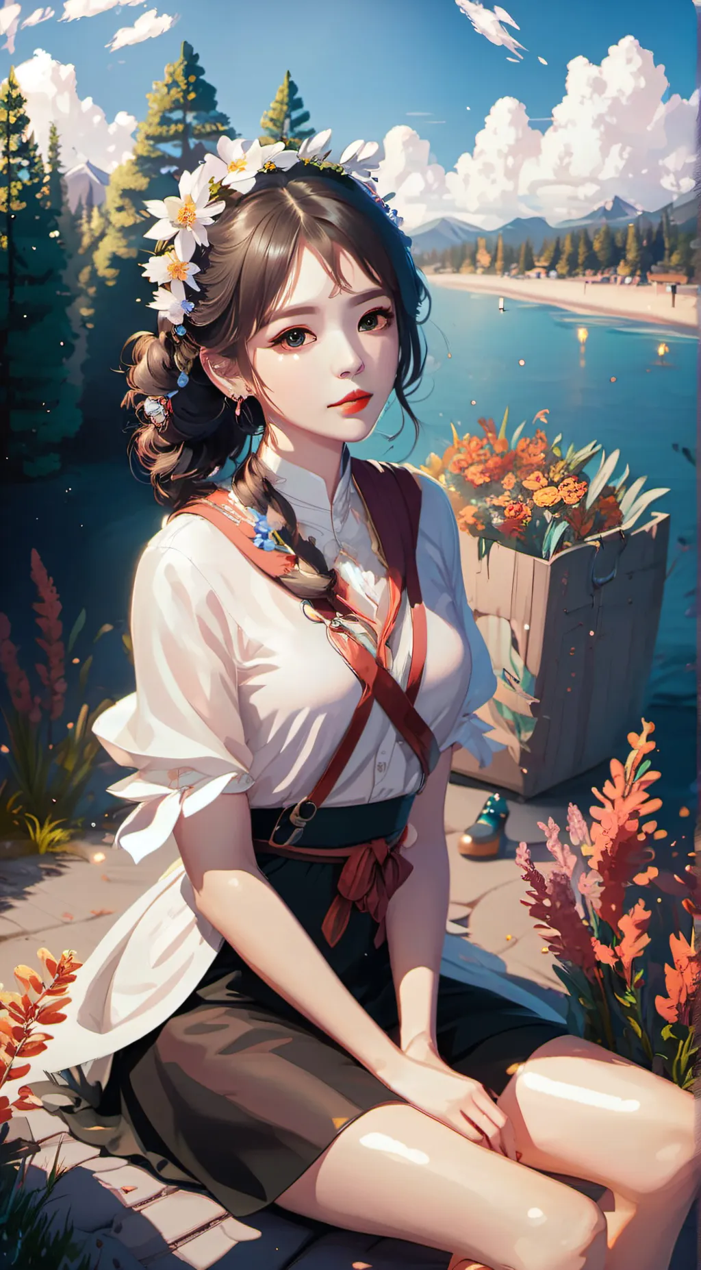 ai character: Scarlet background