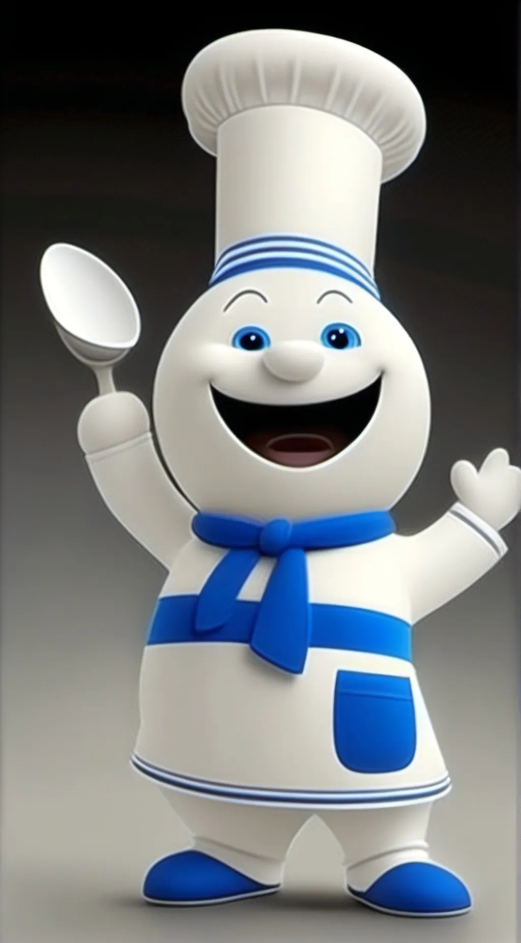 ai character: pillsbury doughboy background