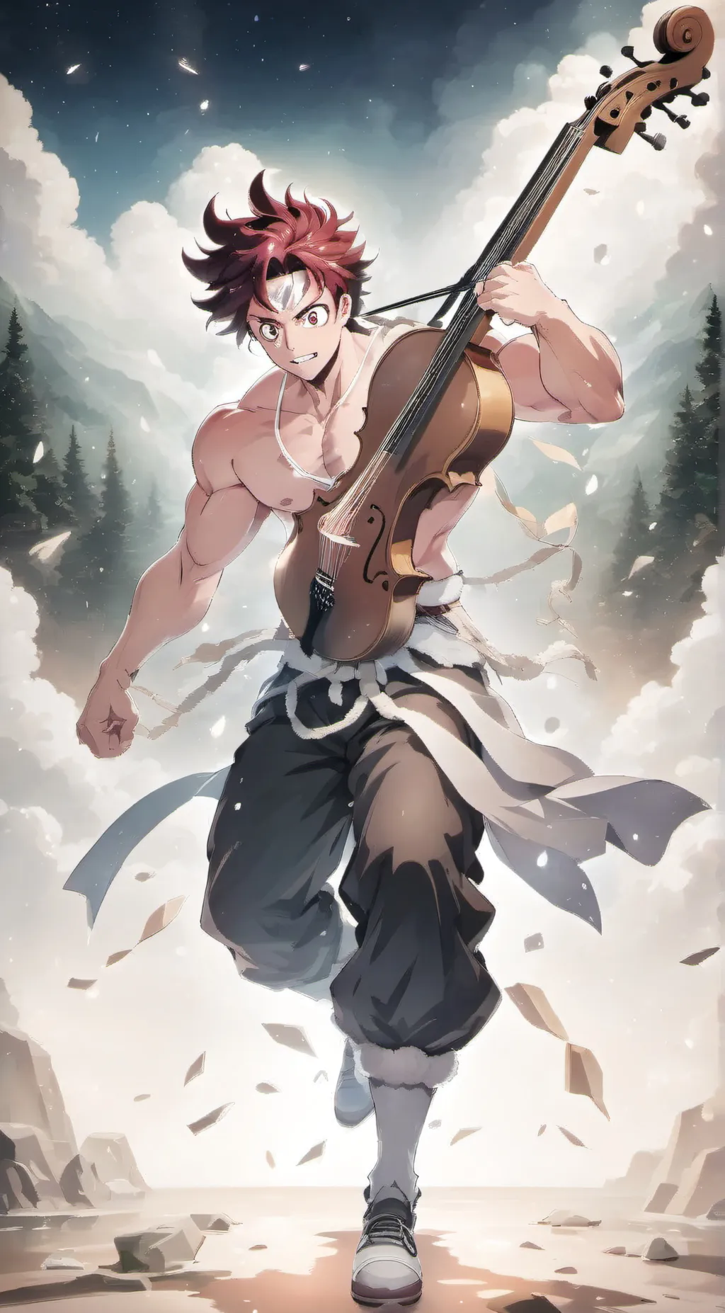 ai character: tanjiro background