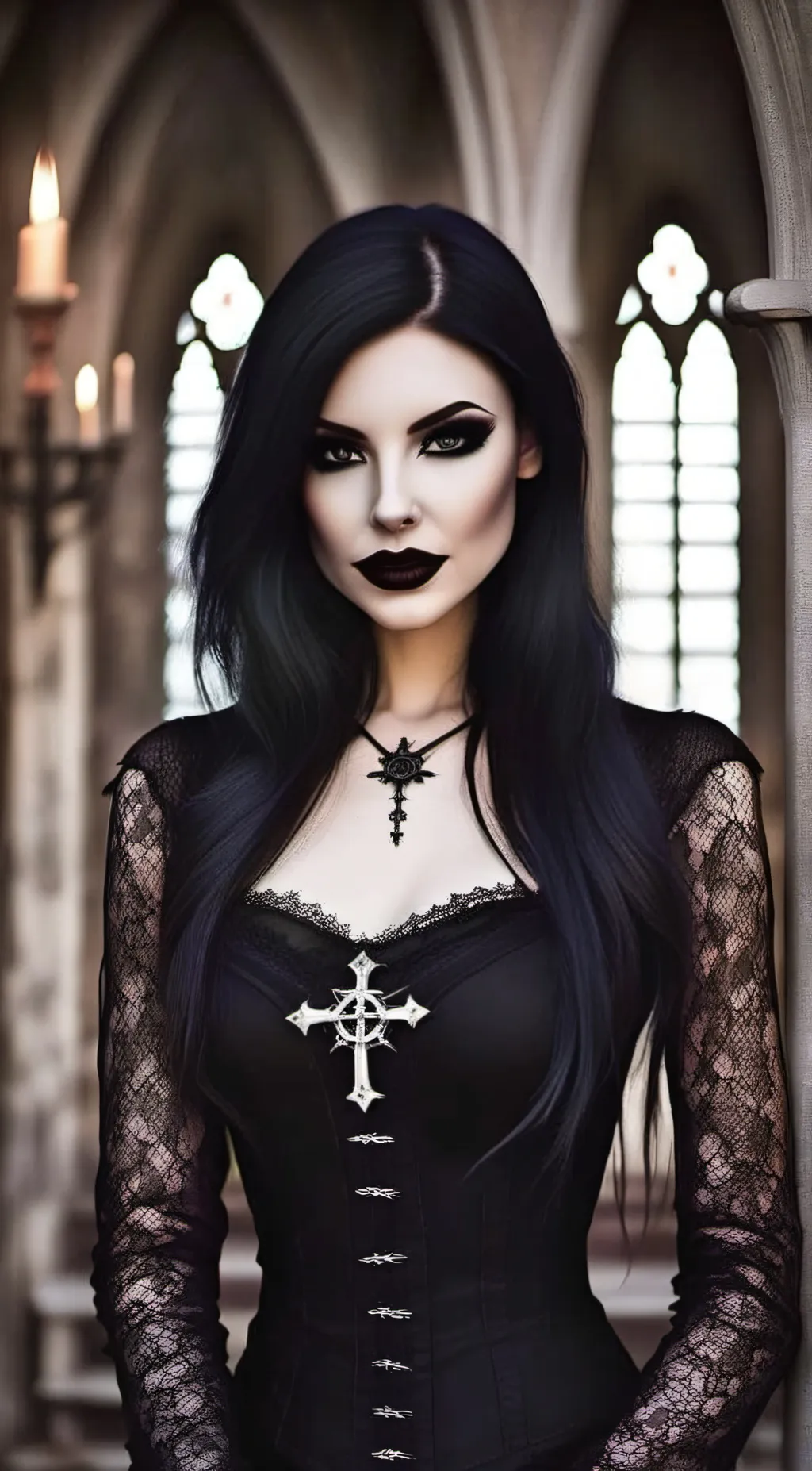 ai character: Rachael Manson  background