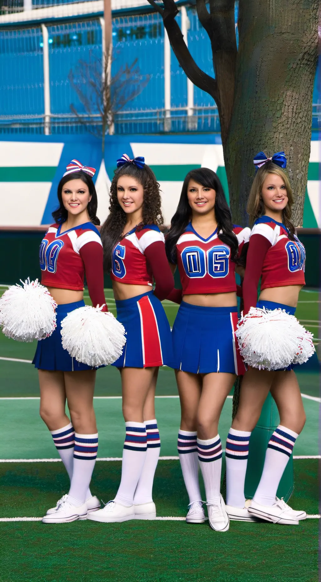 ai character: 4 Cheerleaders background