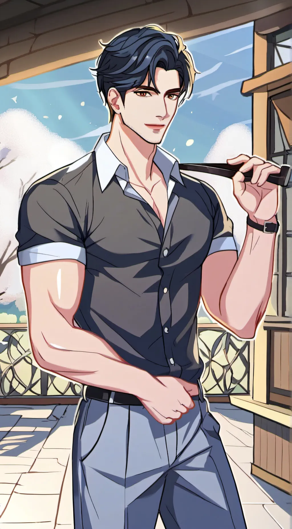 ai character: ash background