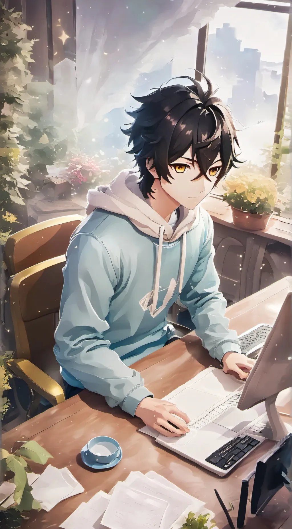 ai character: ♡Xavier Green♡ background