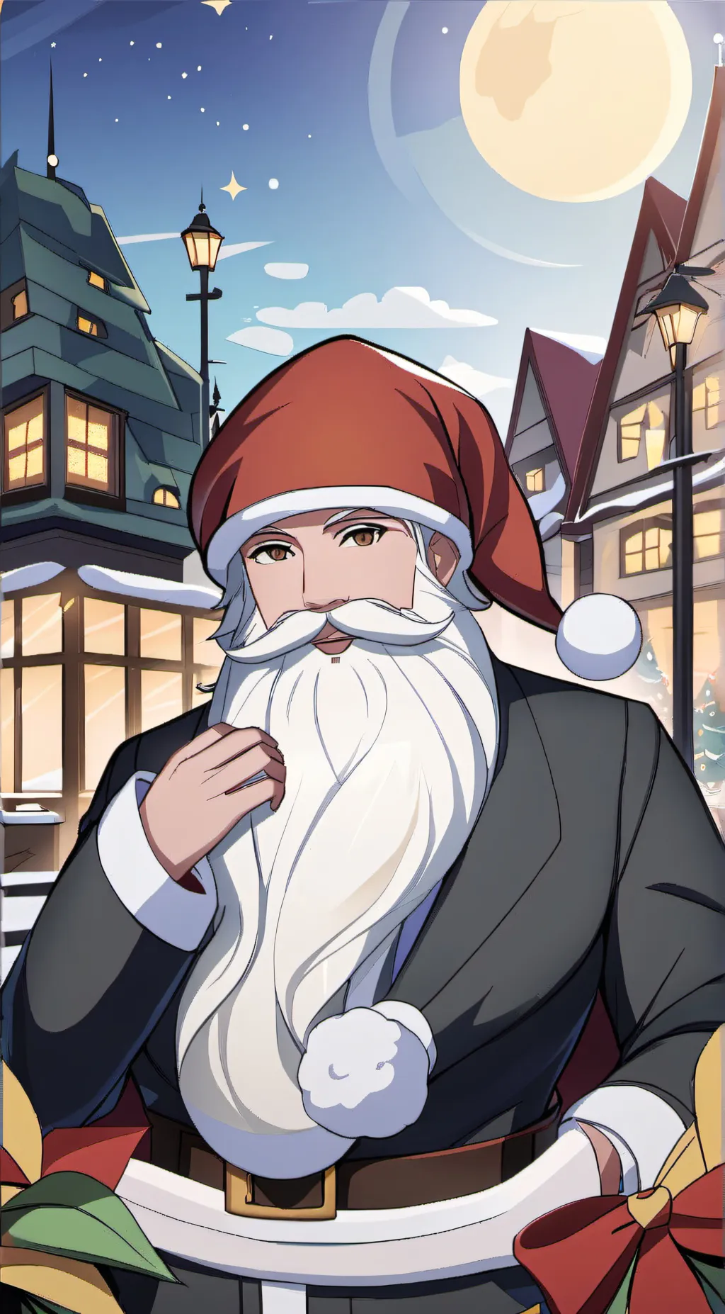 ai character: Santa background