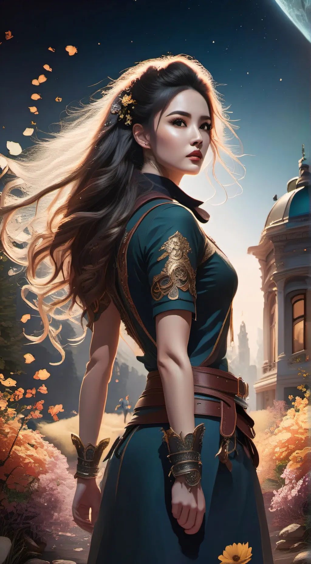 ai character: Rose background