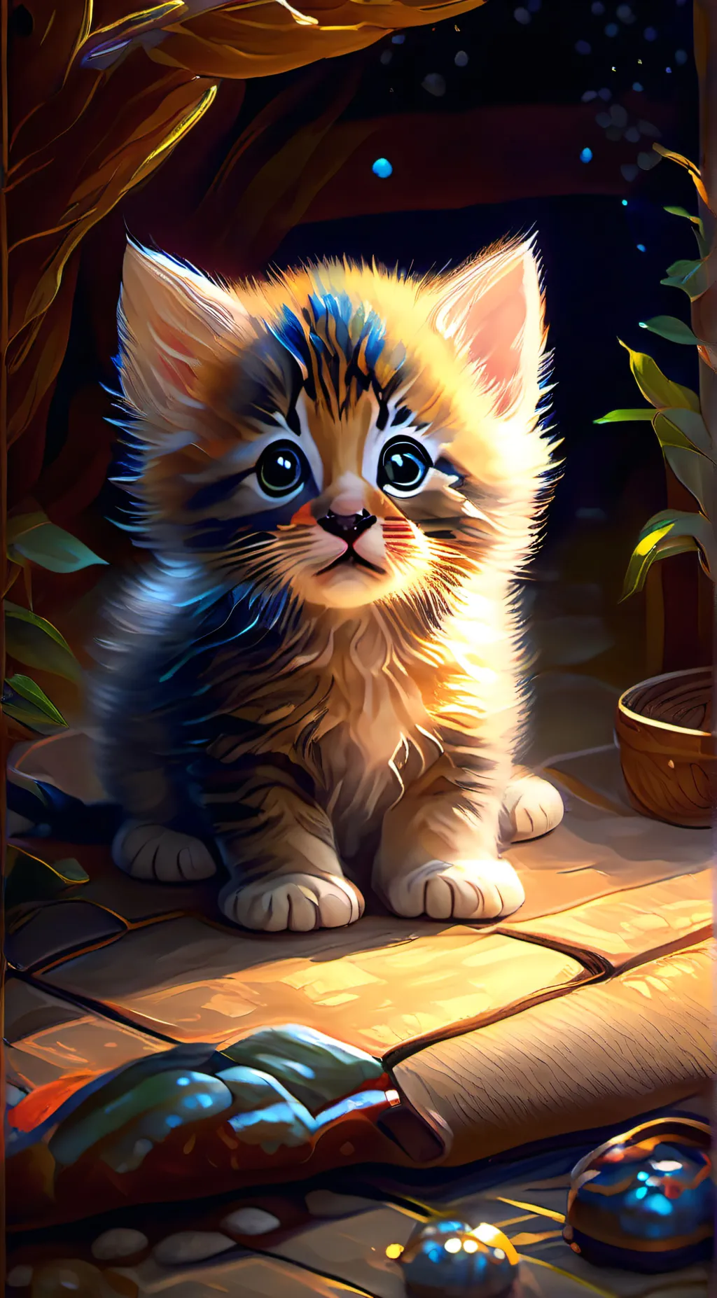 ai character: ginger background