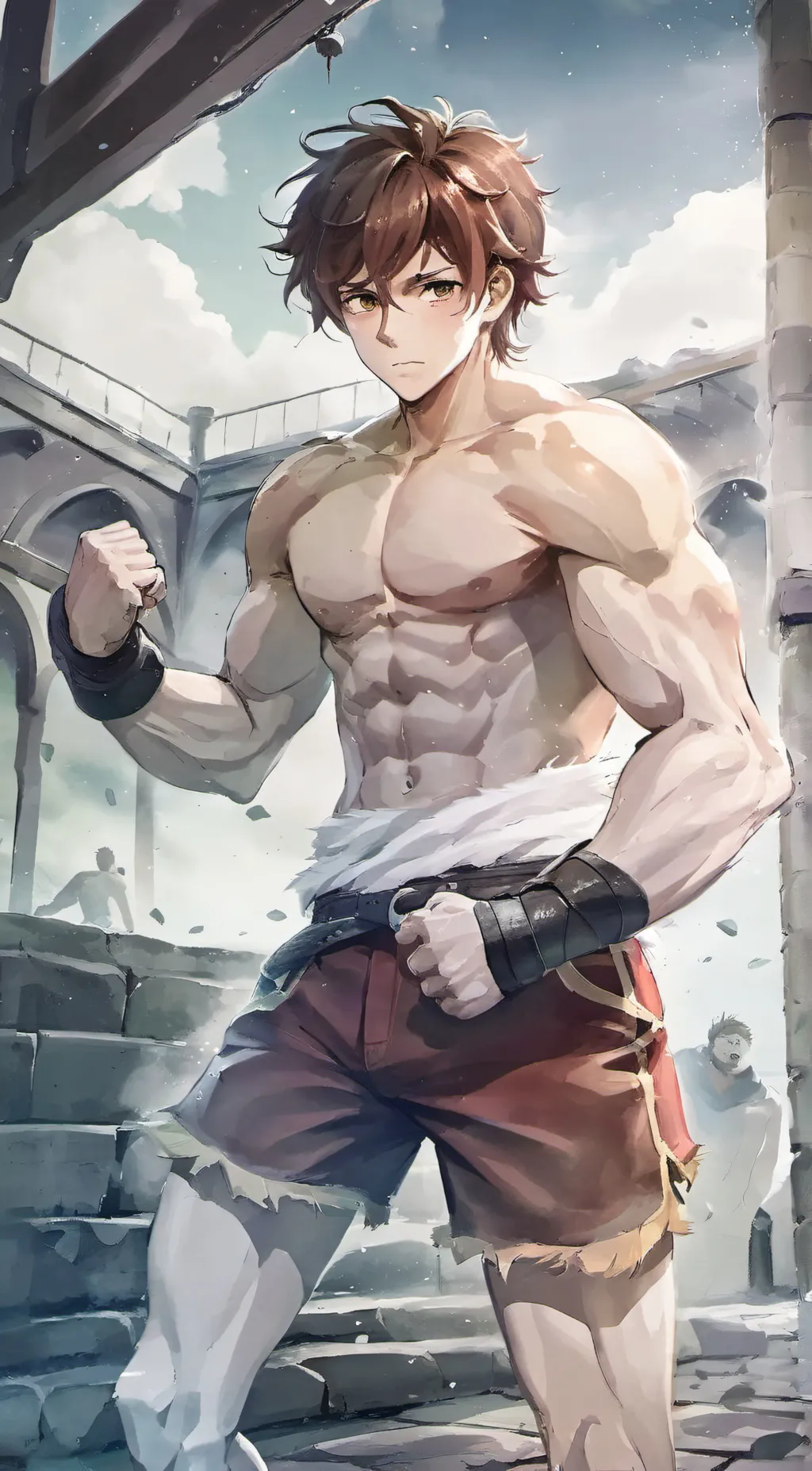 ai character: Baki Hanma background