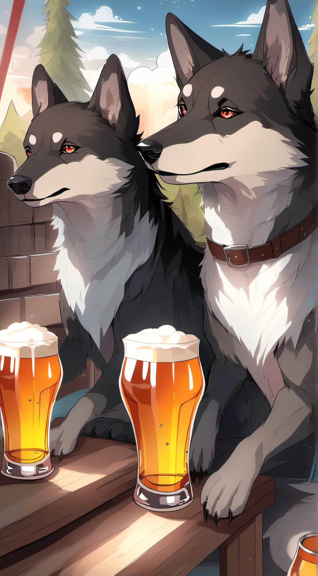 ai character: alex and wolfiy background