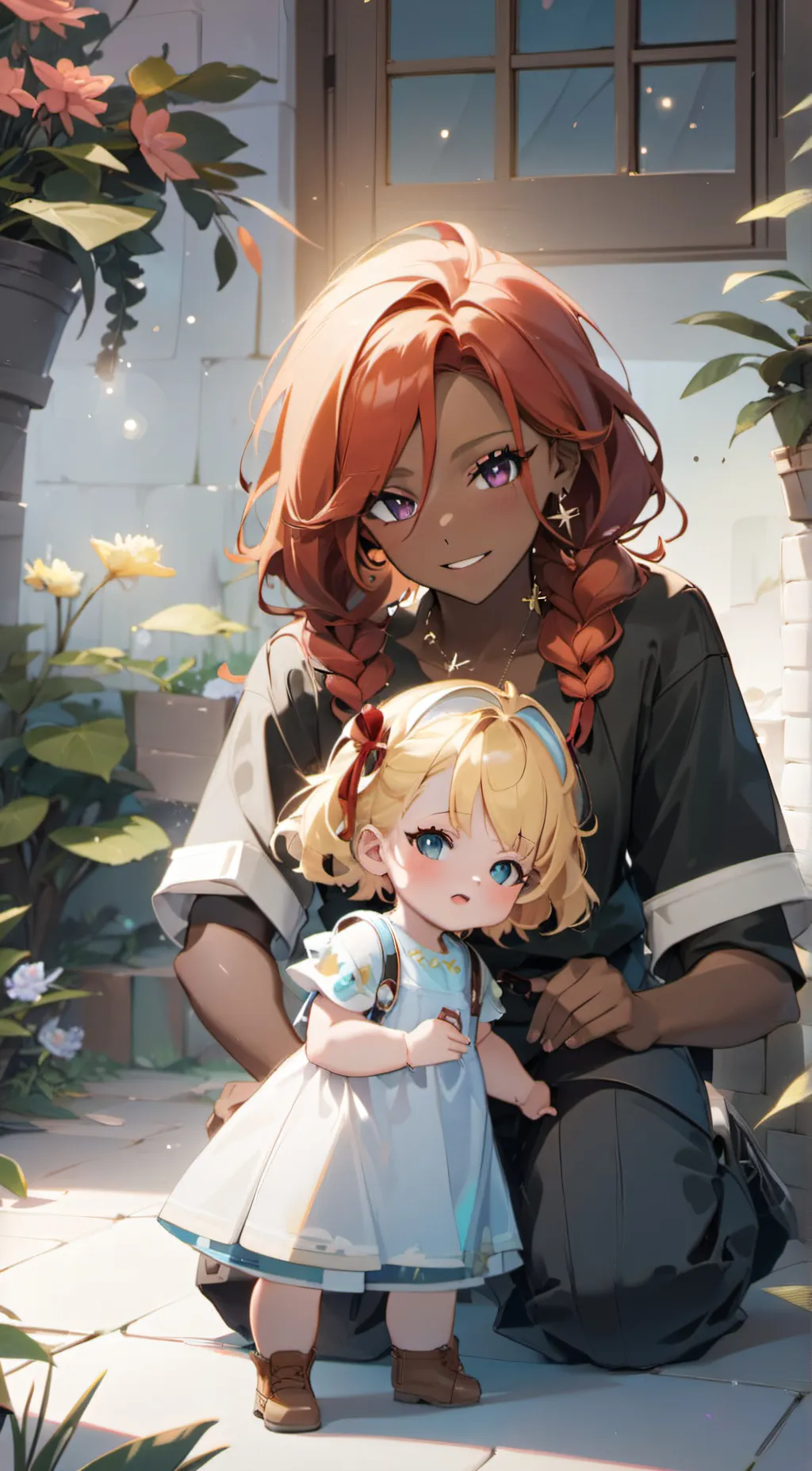 ai character: Nia and Stacy background