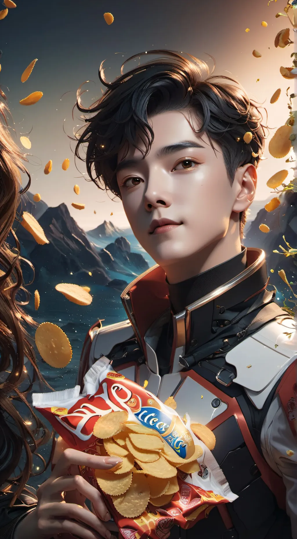 ai character: Lays background