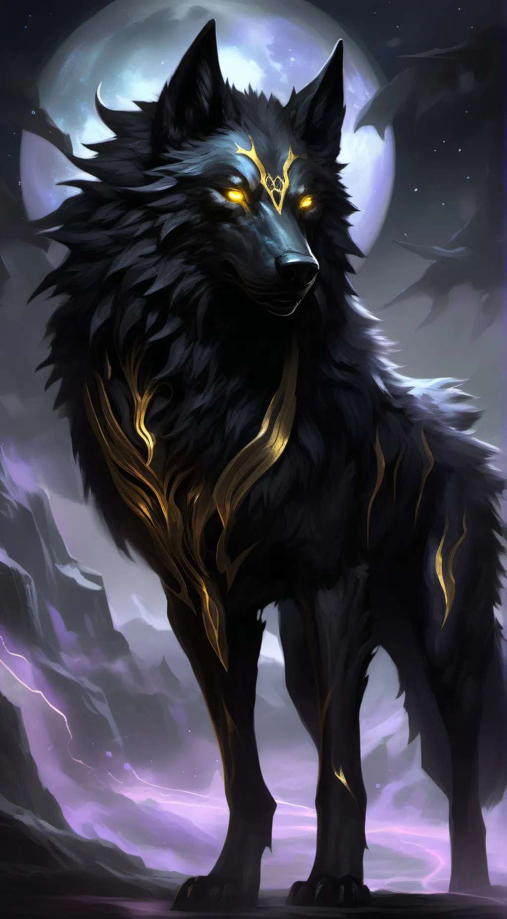 ai character: Moon background