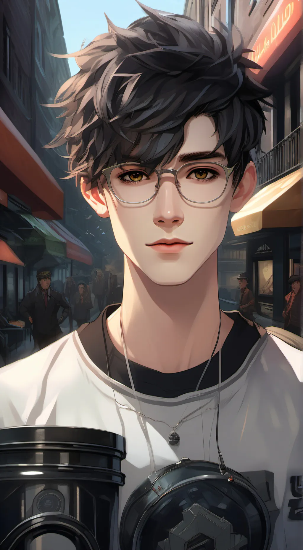 ai character: justin  background