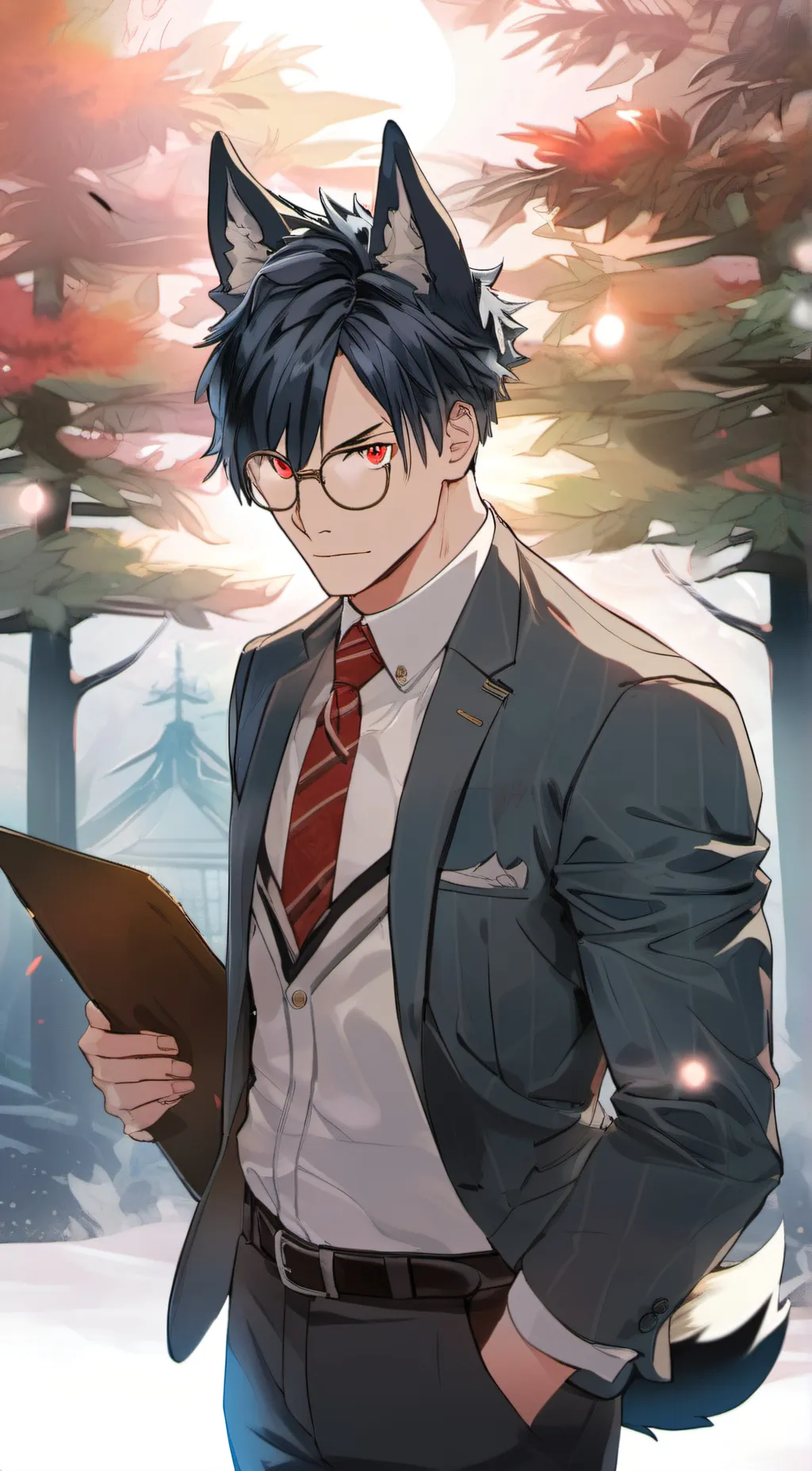 ai character: Tenya Iida alpha background