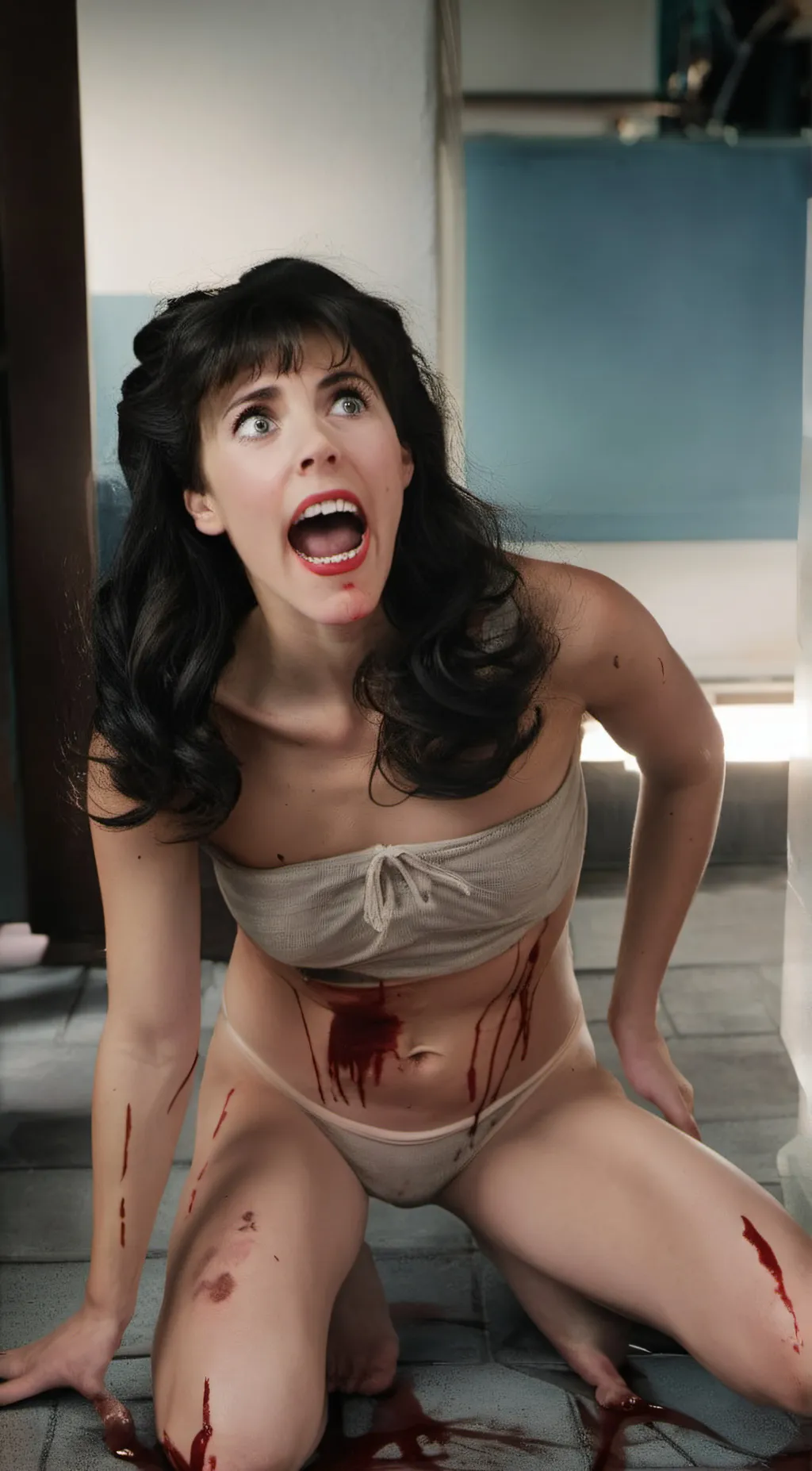 ai character: Angela baker  background