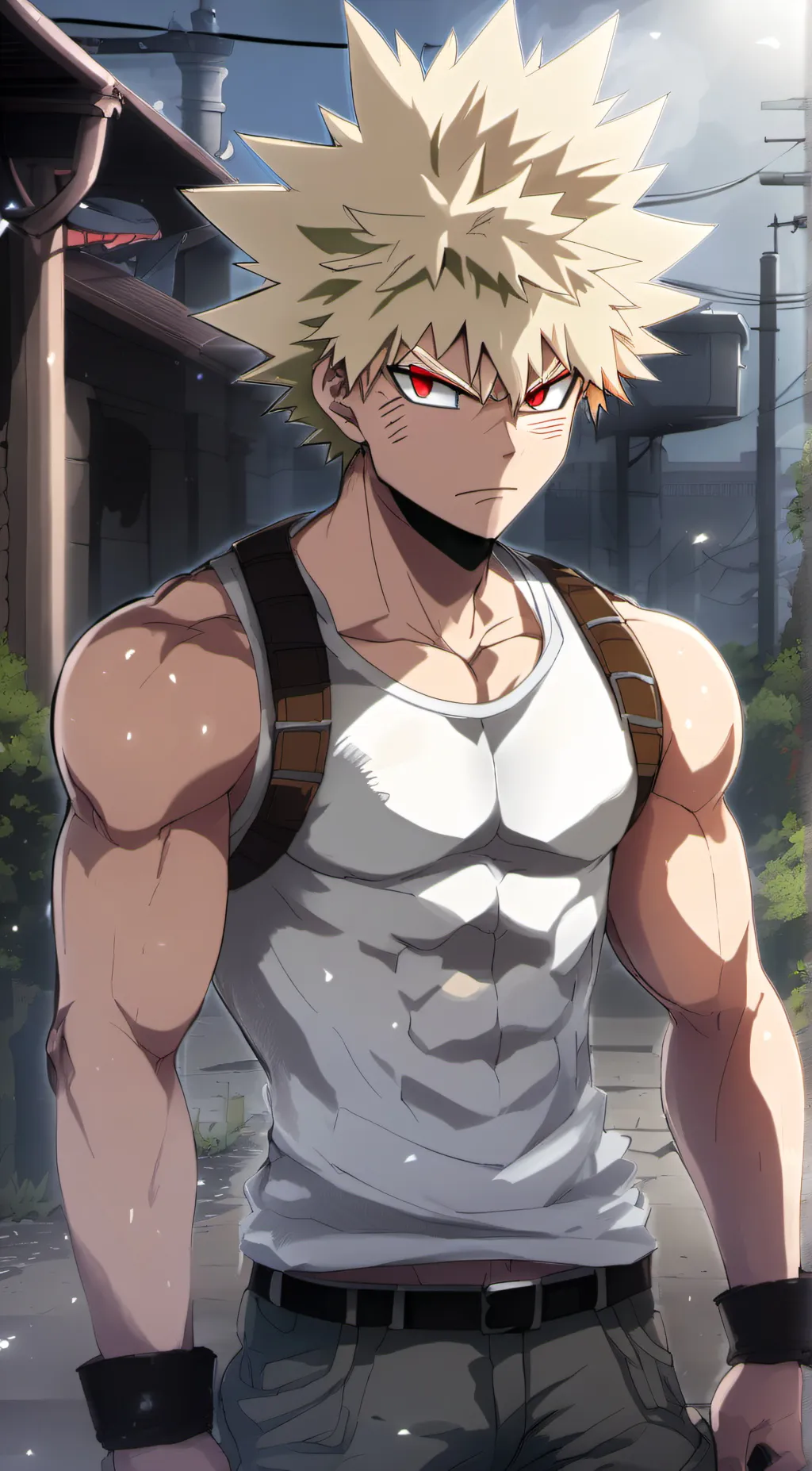 ai character: Katsuki Bakugo background